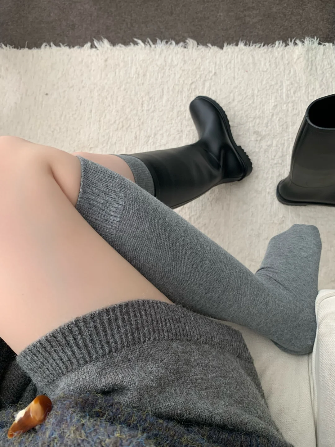 “live实况～定染日杂灰小腿袜 万能搭配单品”