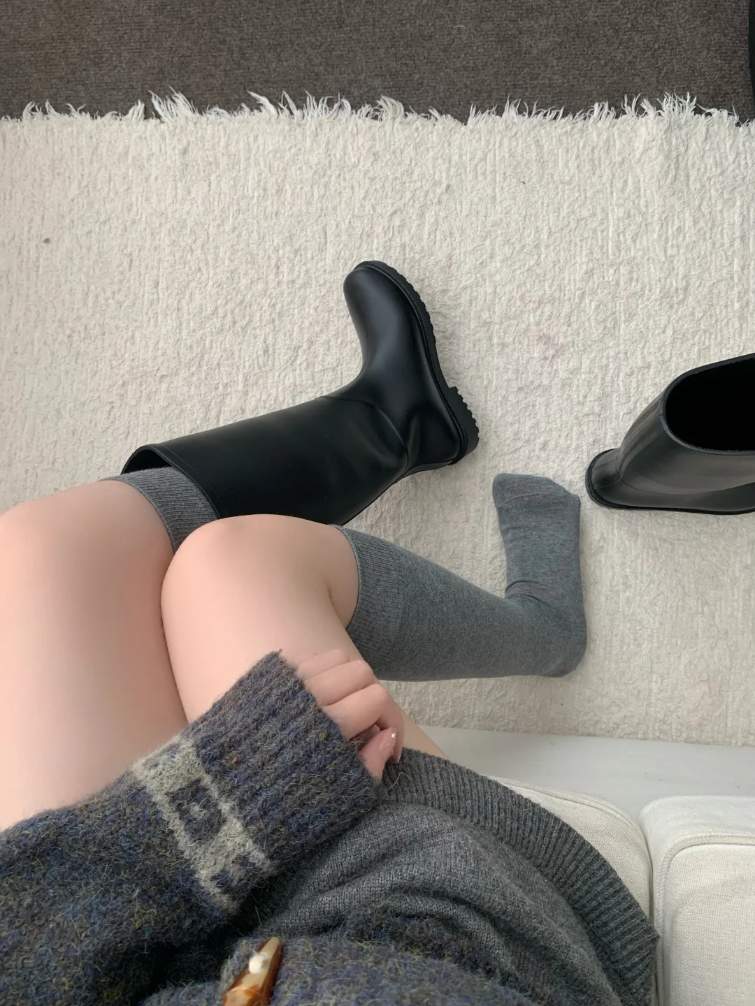 “live实况～定染日杂灰小腿袜 万能搭配单品”