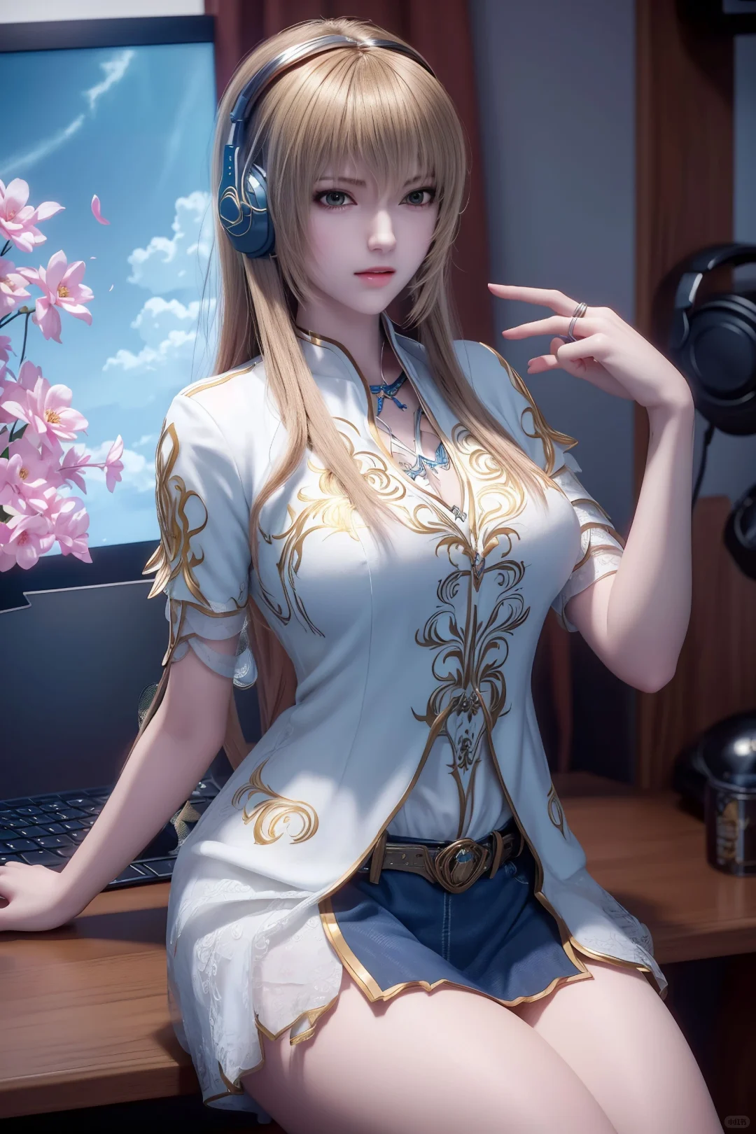 Ai绘画 作品人物二国漫女神