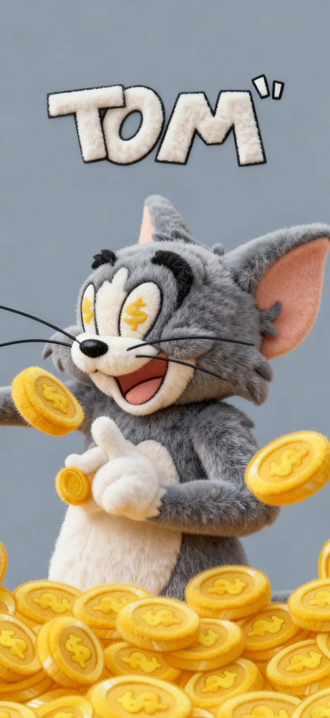 猫和老鼠文字毛绒绒壁纸～