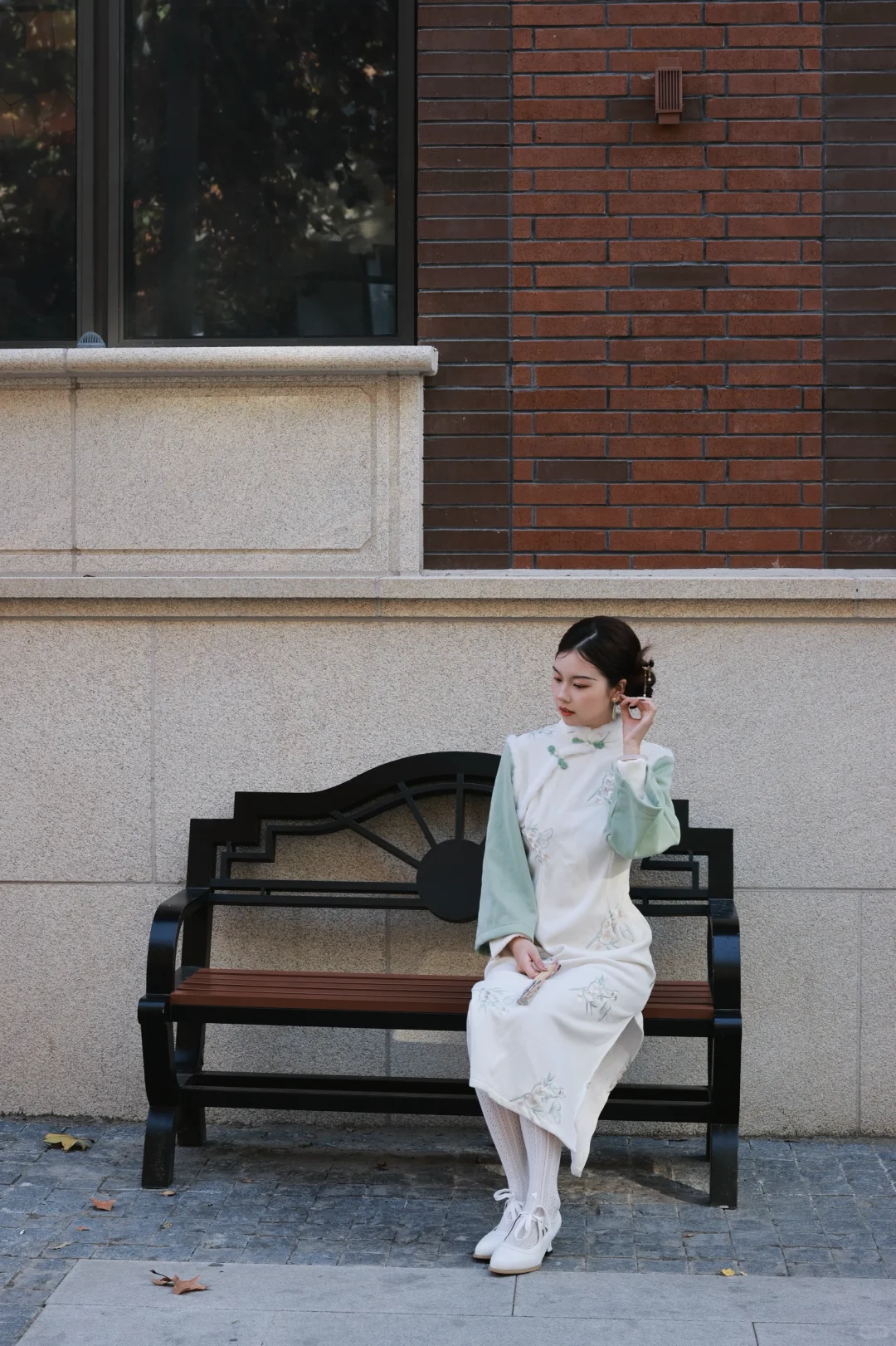 爱惨了我的旗袍外景🤍💚
