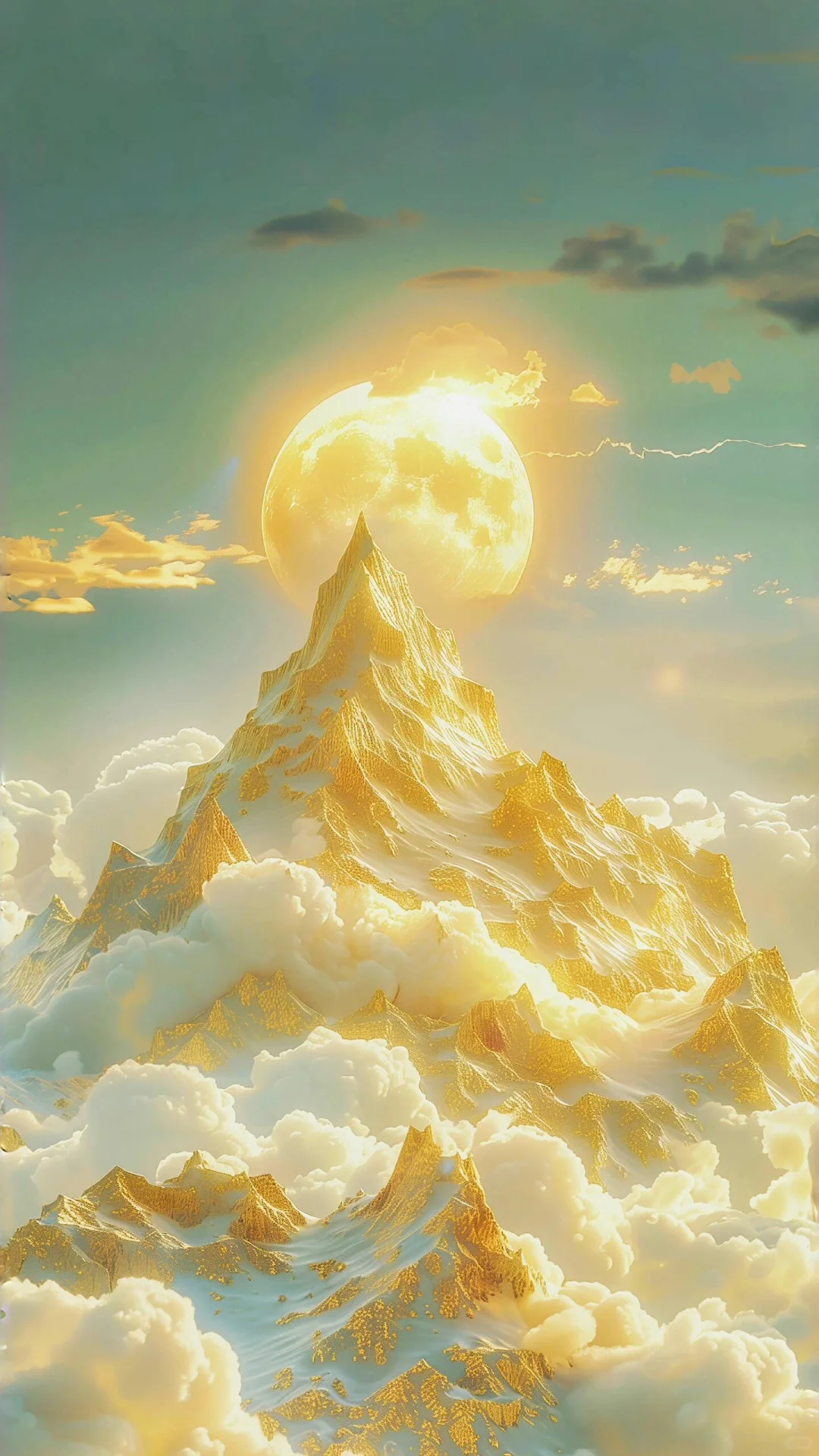 发财壁纸｜日照金山 祥云满山 财气福气满满