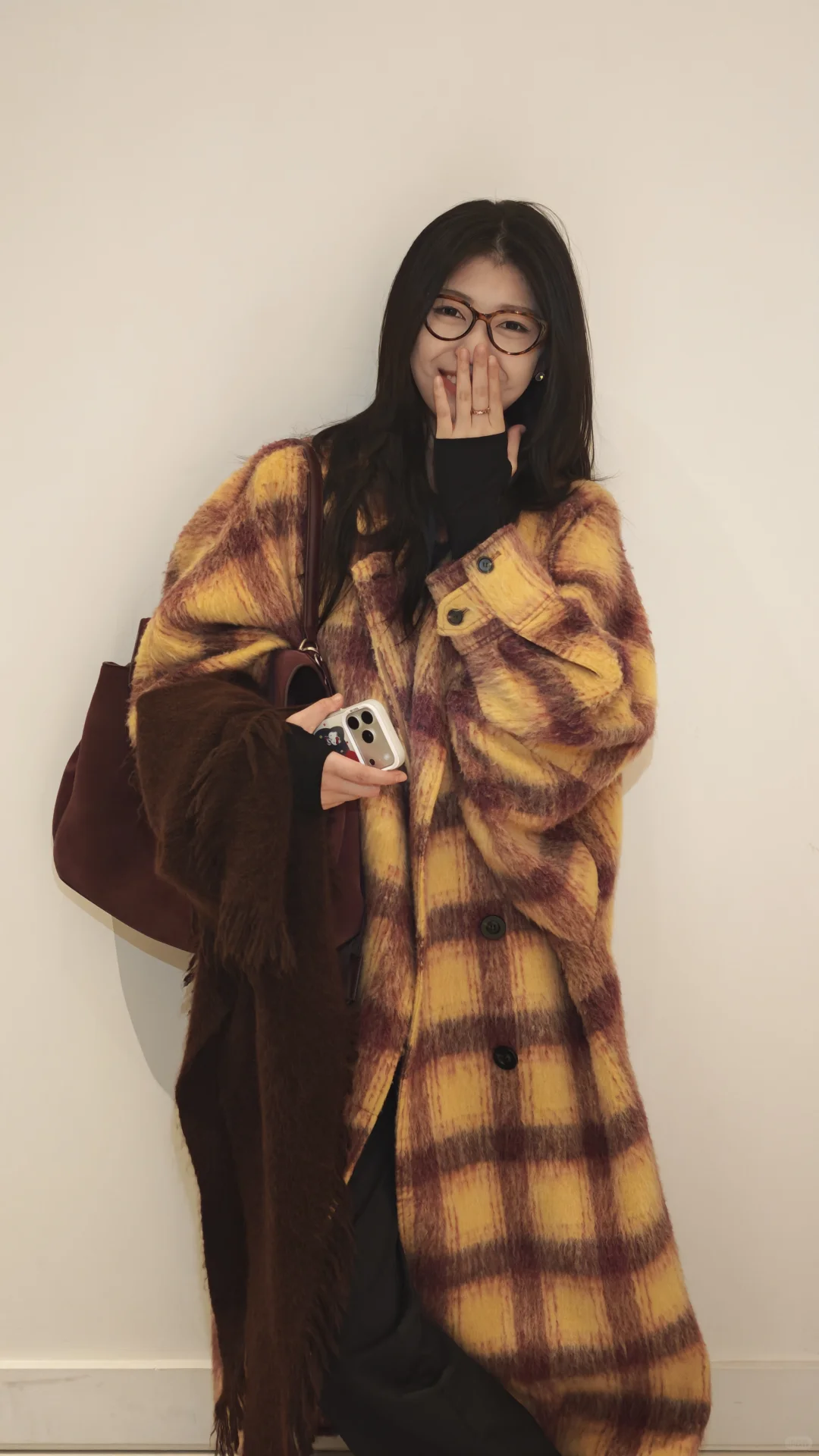 黄棕格纹也太显白了吧！穿出复古电影感🎬