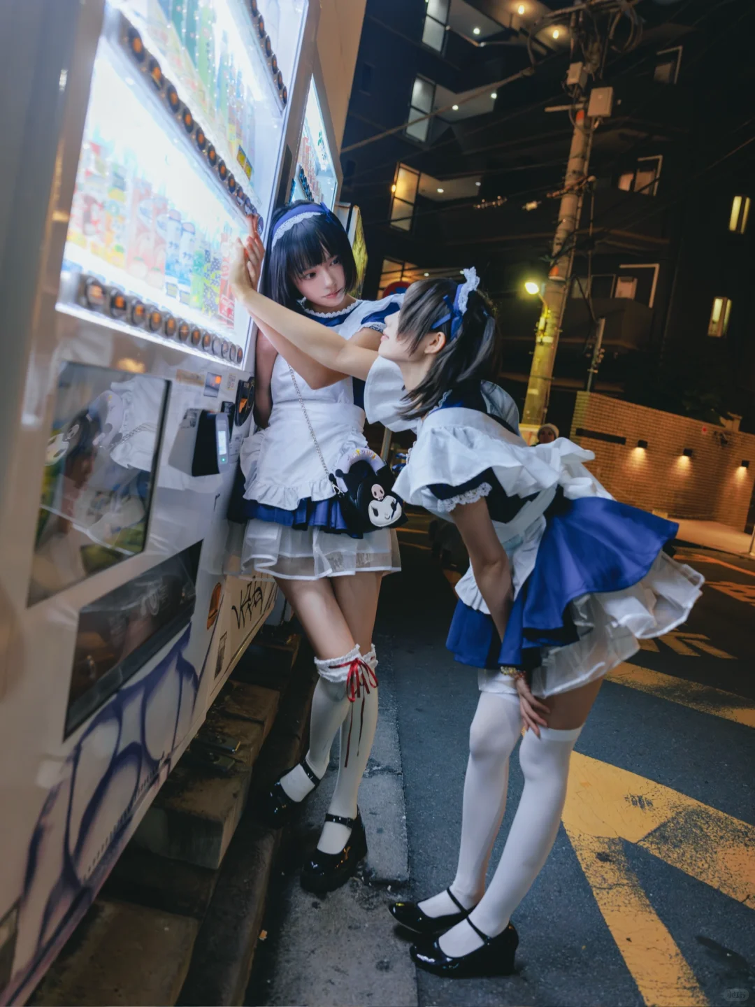 室外人像|东京夜晚の散步w双子女仆
