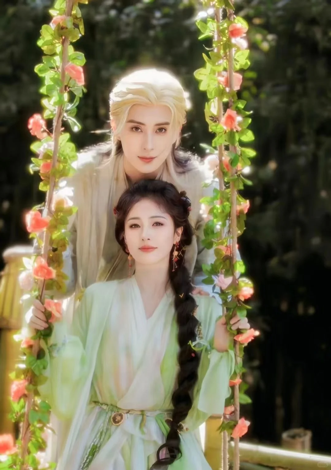 女明星古装侧麻花辫造型集合