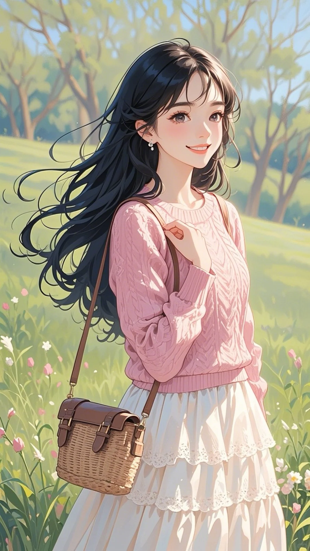 粉色毛衣，温柔的你