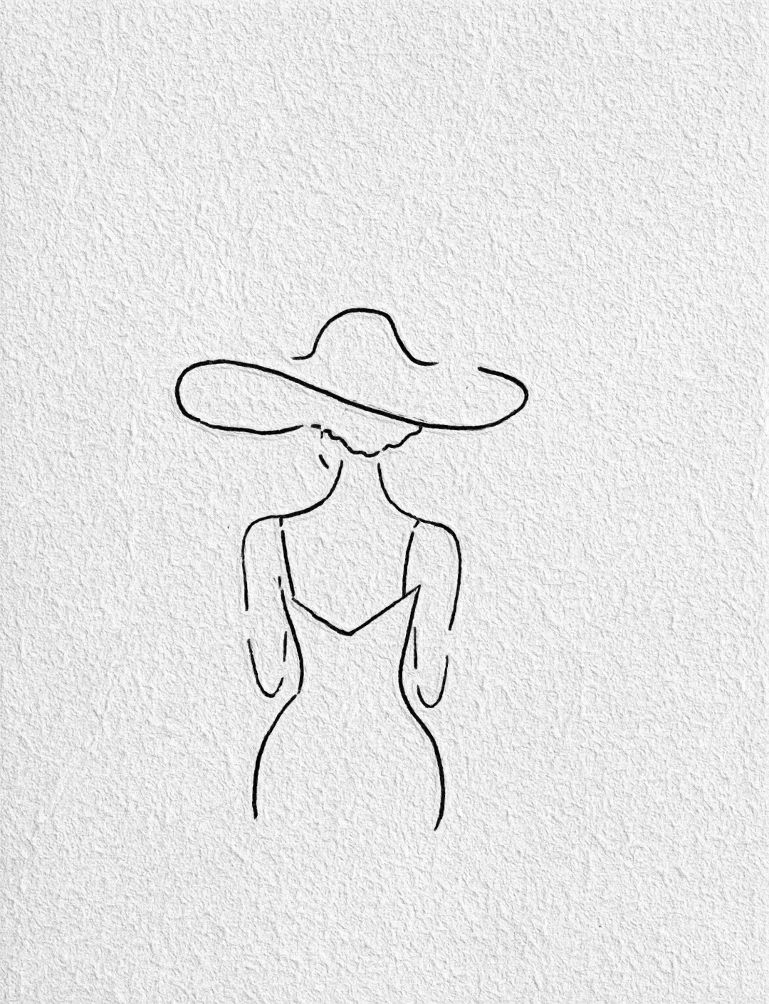 女生，线条感的简笔画！