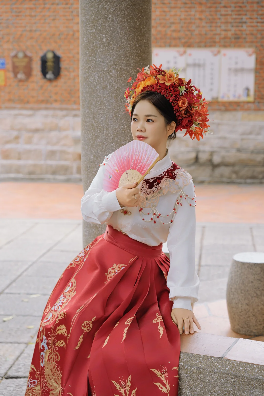 鼓浪屿簪花写真～红裙与簪花的绝配