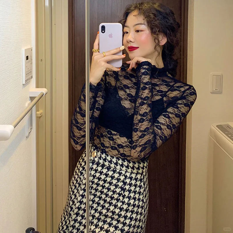 ✨高领蕾丝内搭！显瘦又温柔～