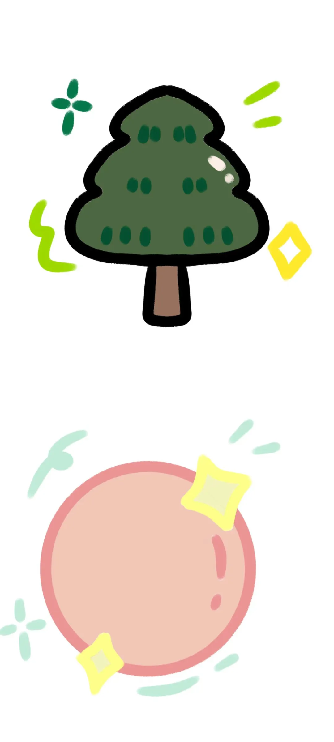 简笔画｜可爱樱桃🍒手机壁纸～