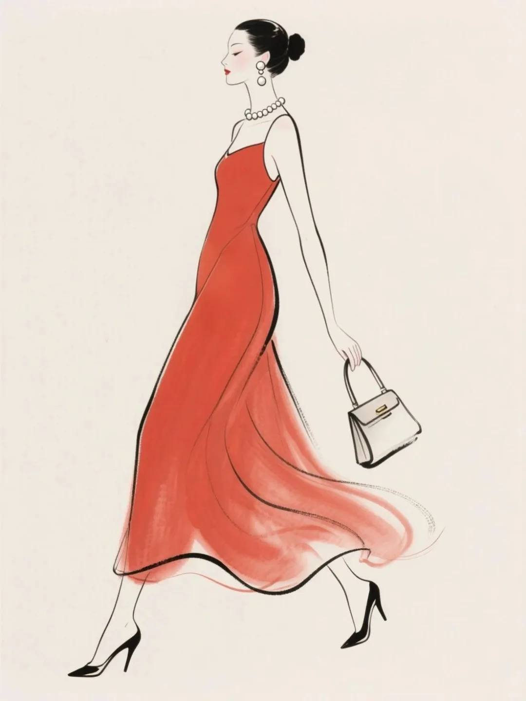 线条与水墨风，简洁大气演绎时尚女性之美