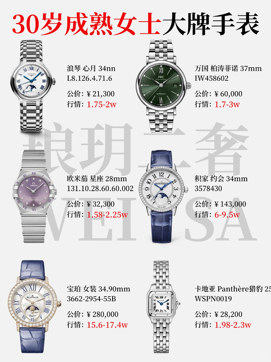 30+成熟女士戴什么大牌表最有气质？