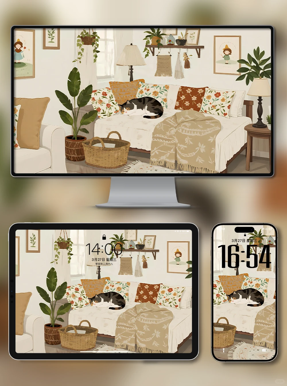 X494-猫咪咖啡|iPad壁纸|电脑|手机壁纸 4k