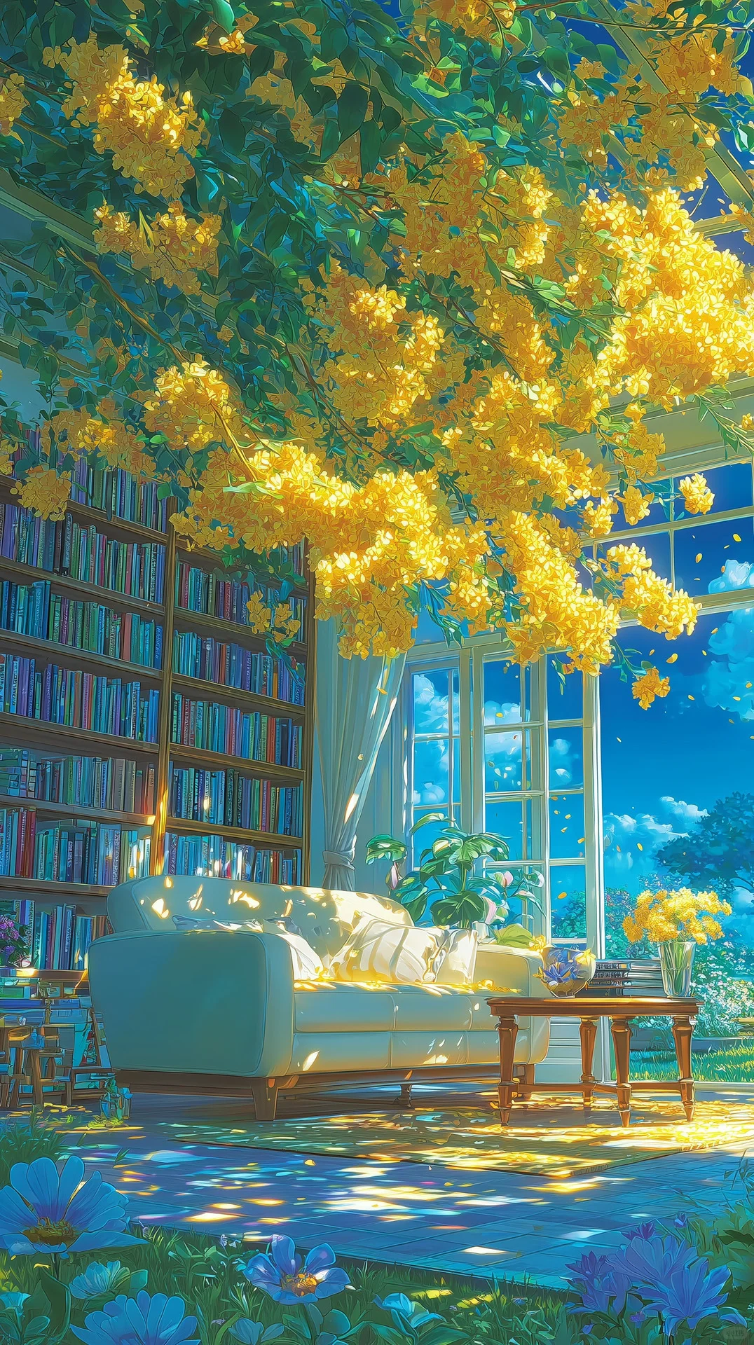 明媚蓝遇到同样明媚的黄