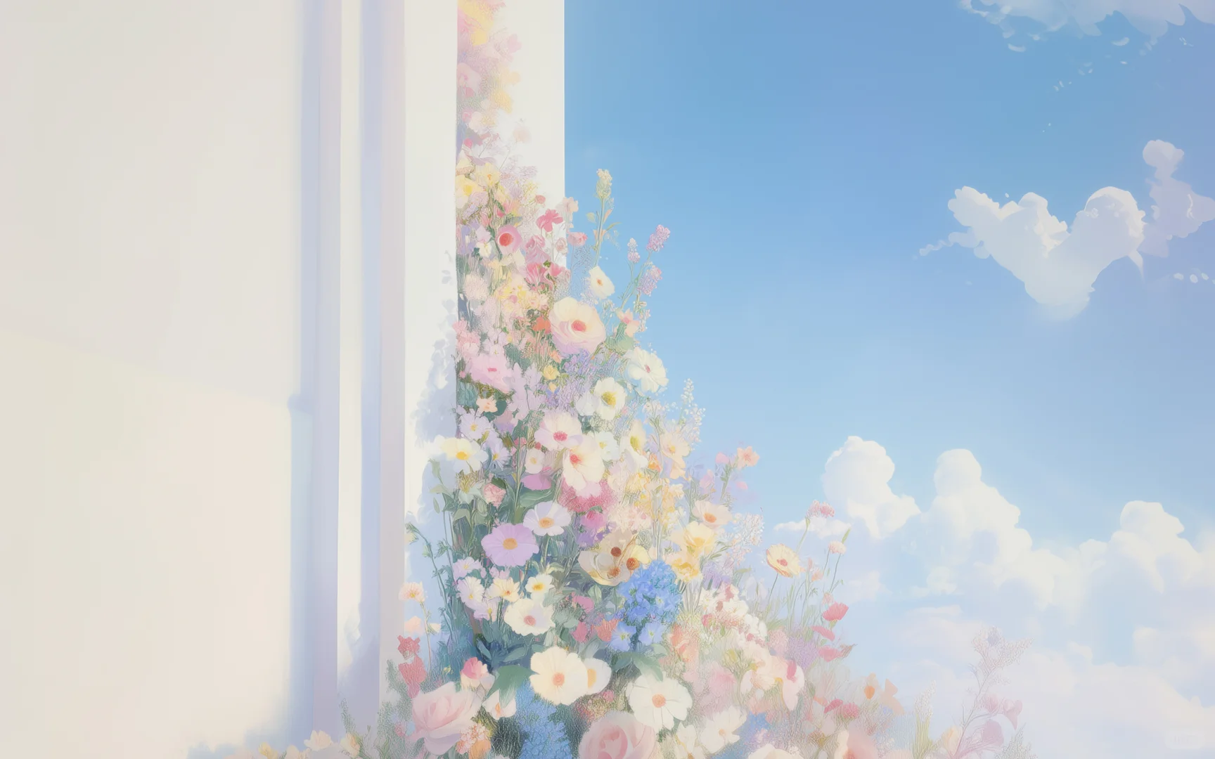 真的不小心删了，永远爱花花天空的壁纸