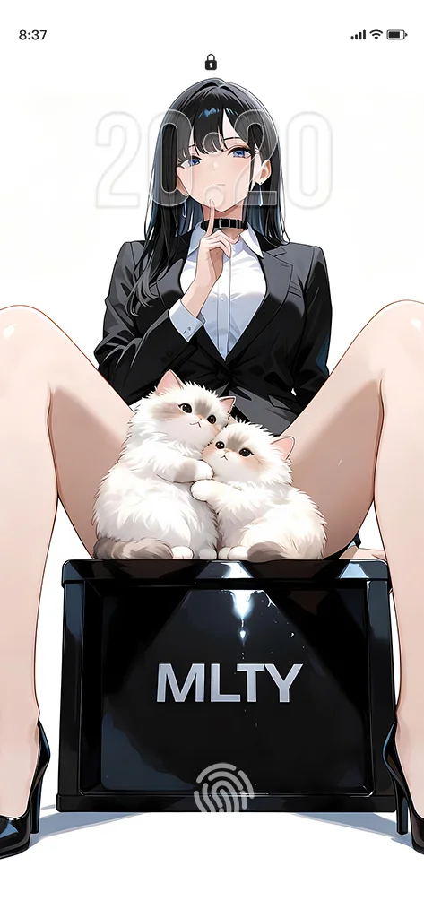 美少女和猫咪的4K壁纸，超赞！