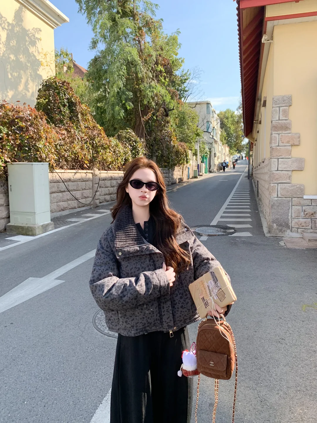 斑点羽绒服复古又俏皮✌🏻