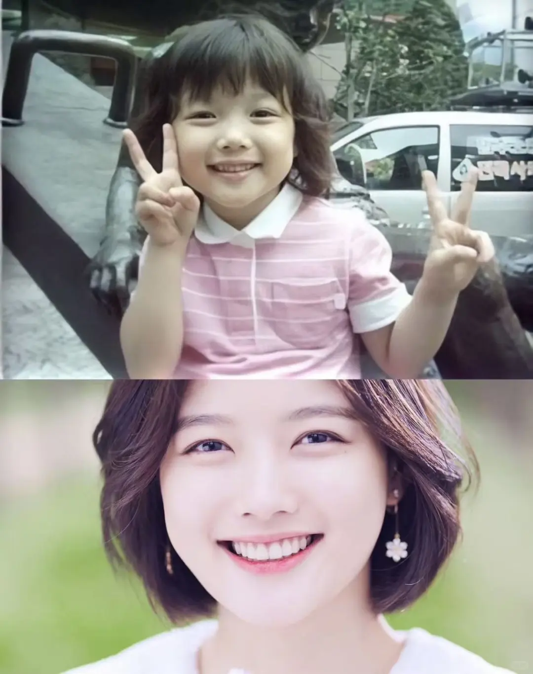 这么多年没变的是眉眼吧？