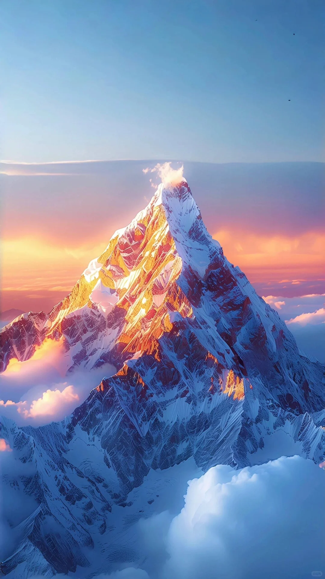 发财壁纸｜日照金山 祥云满山 财气福气满满