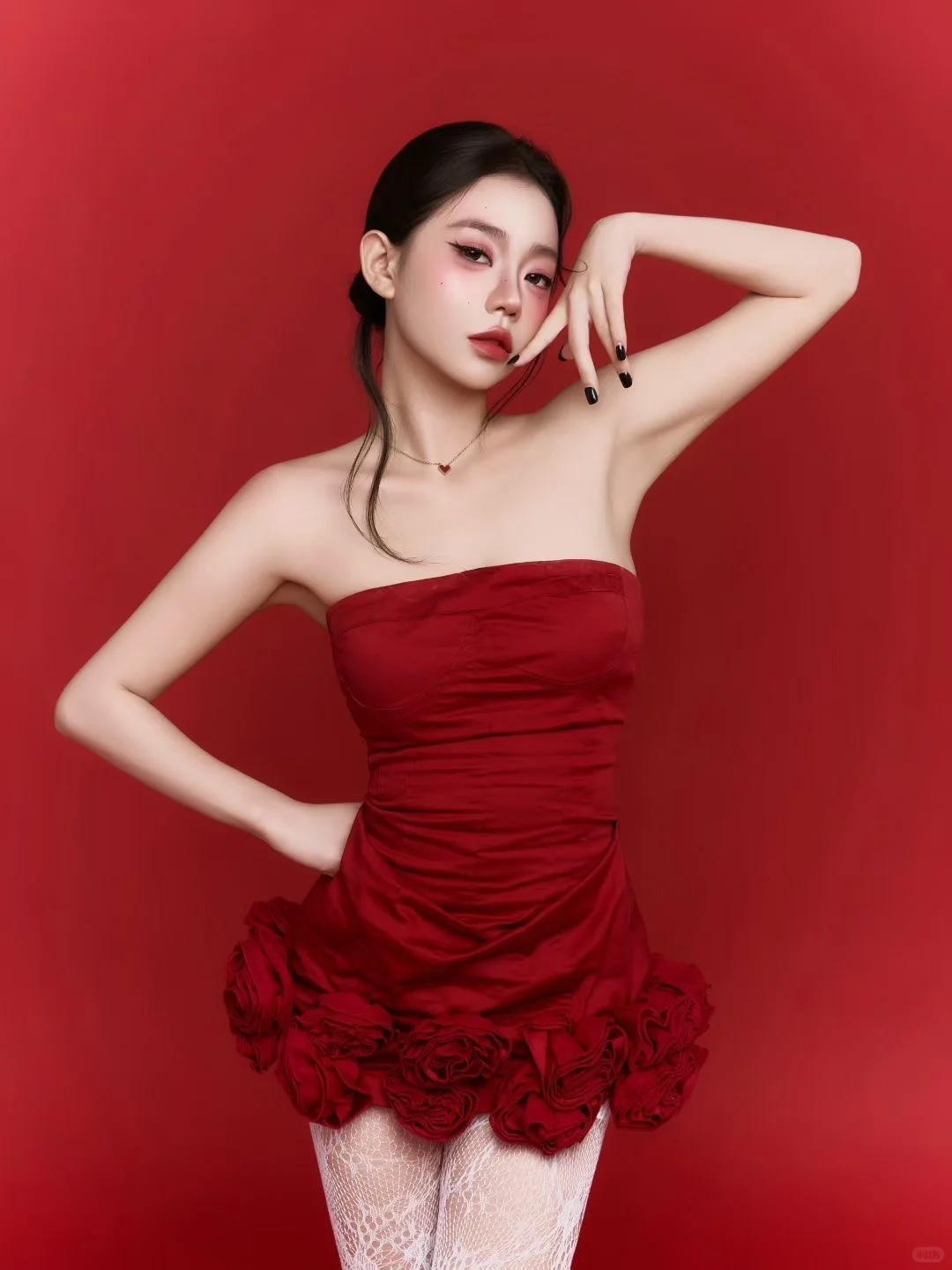 红色韩杂写真绝了～❤️❤️❤️