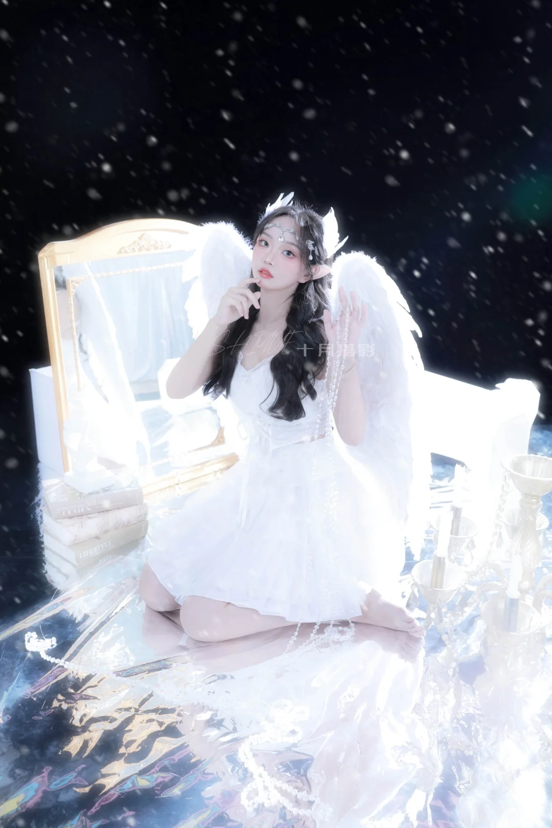 白天使神明写真/逆光而来的天使