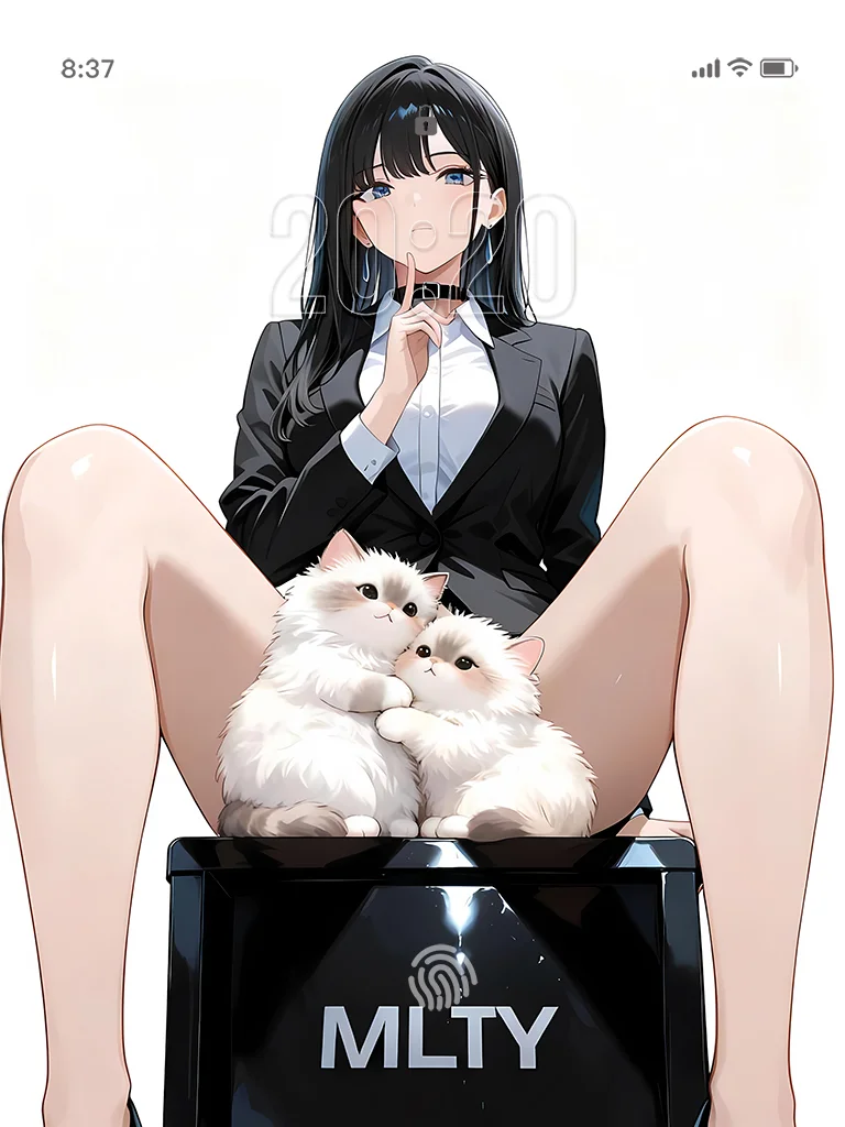 美少女和猫咪的4K壁纸，超赞！