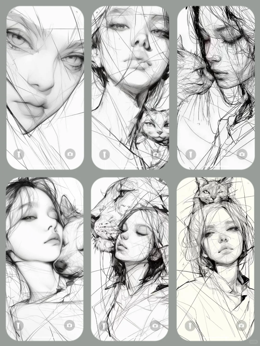 𝑾𝒆𝑪𝒉𝒂𝒕 |黑白线条人物