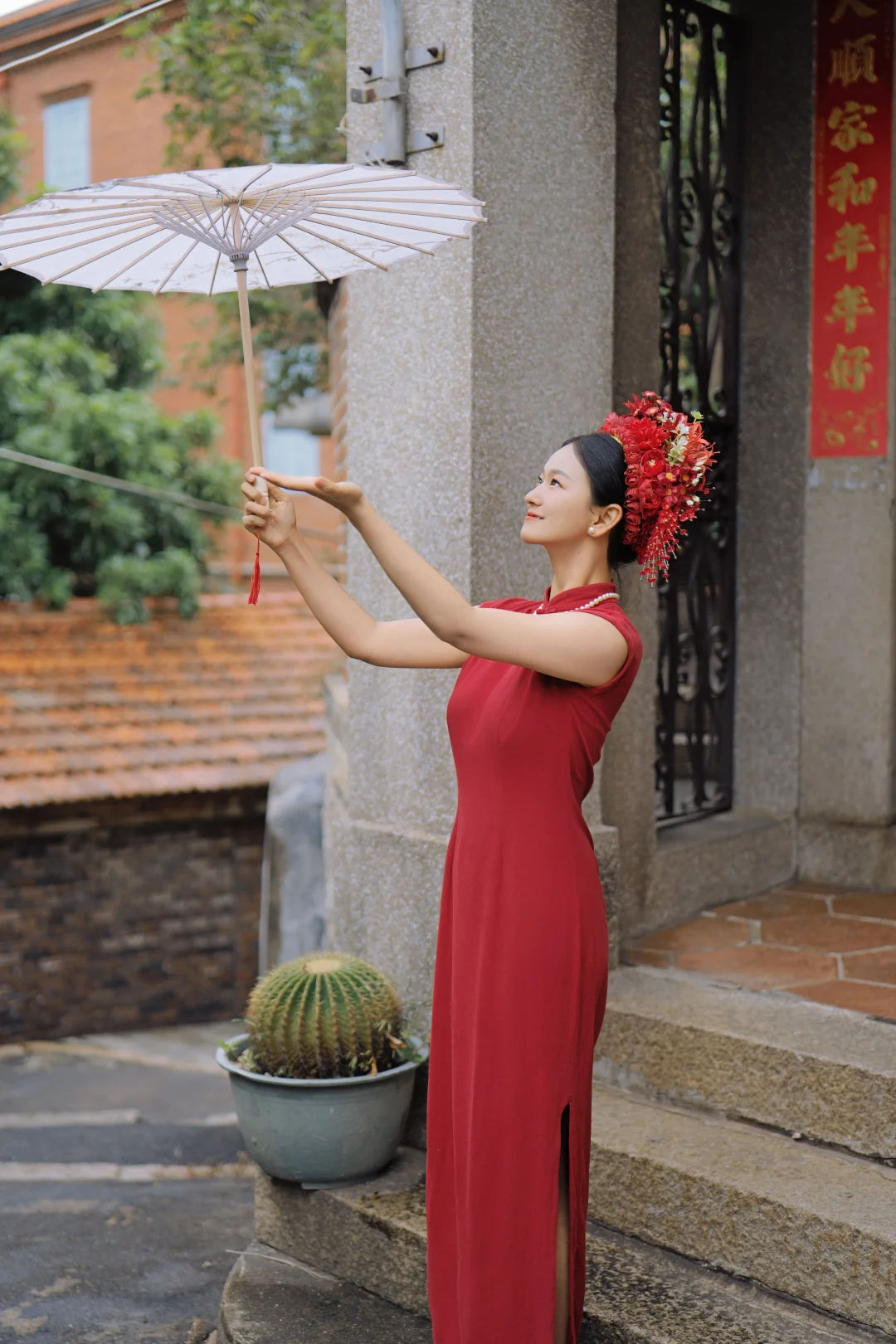鼓浪屿簪花写真～不得不说红色真的好出片✨
