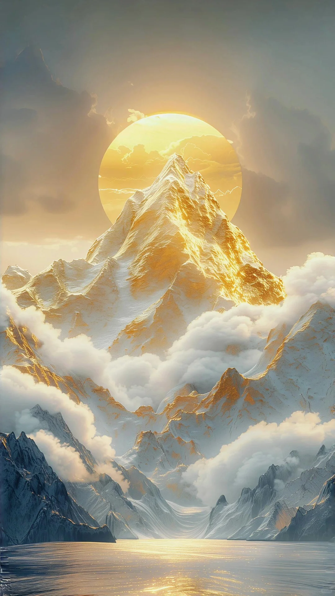 发财壁纸｜日照金山 祥云满山 财气福气满满