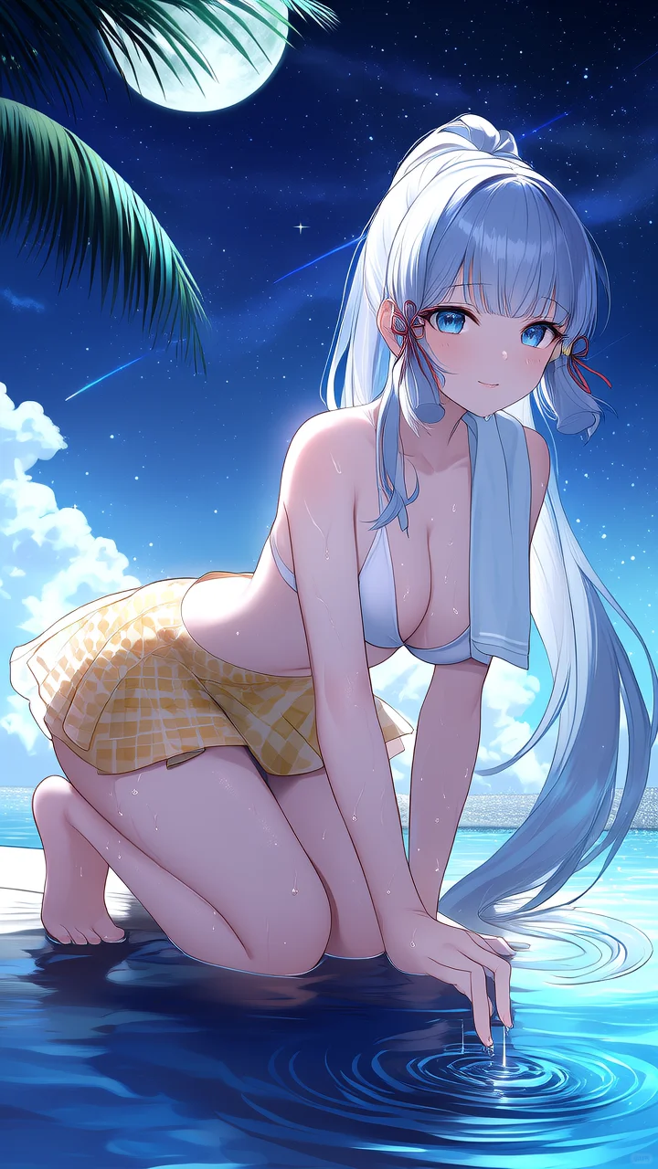 🌊 夏日的海边，与二次元的浪漫邂逅 🌞