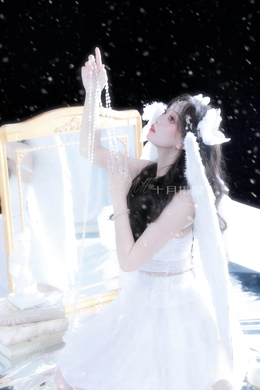 白天使神明写真/逆光而来的天使