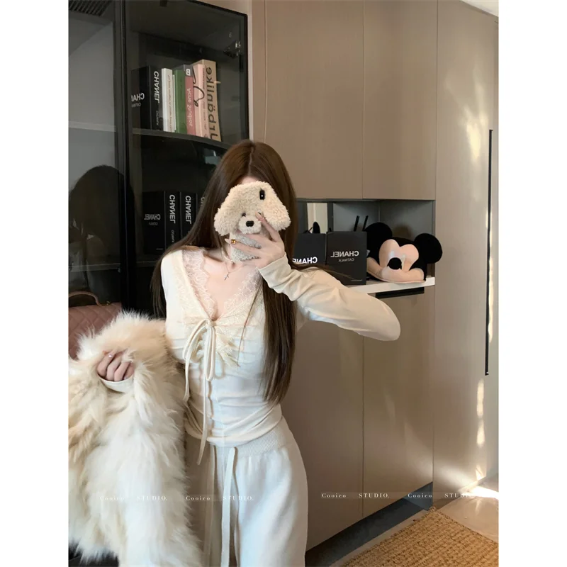 温柔纯欲风蕾丝T恤💕夏日斩男神器