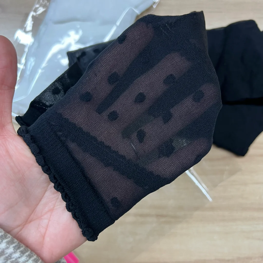 亲测，慎入 ap黑色波点过膝袜