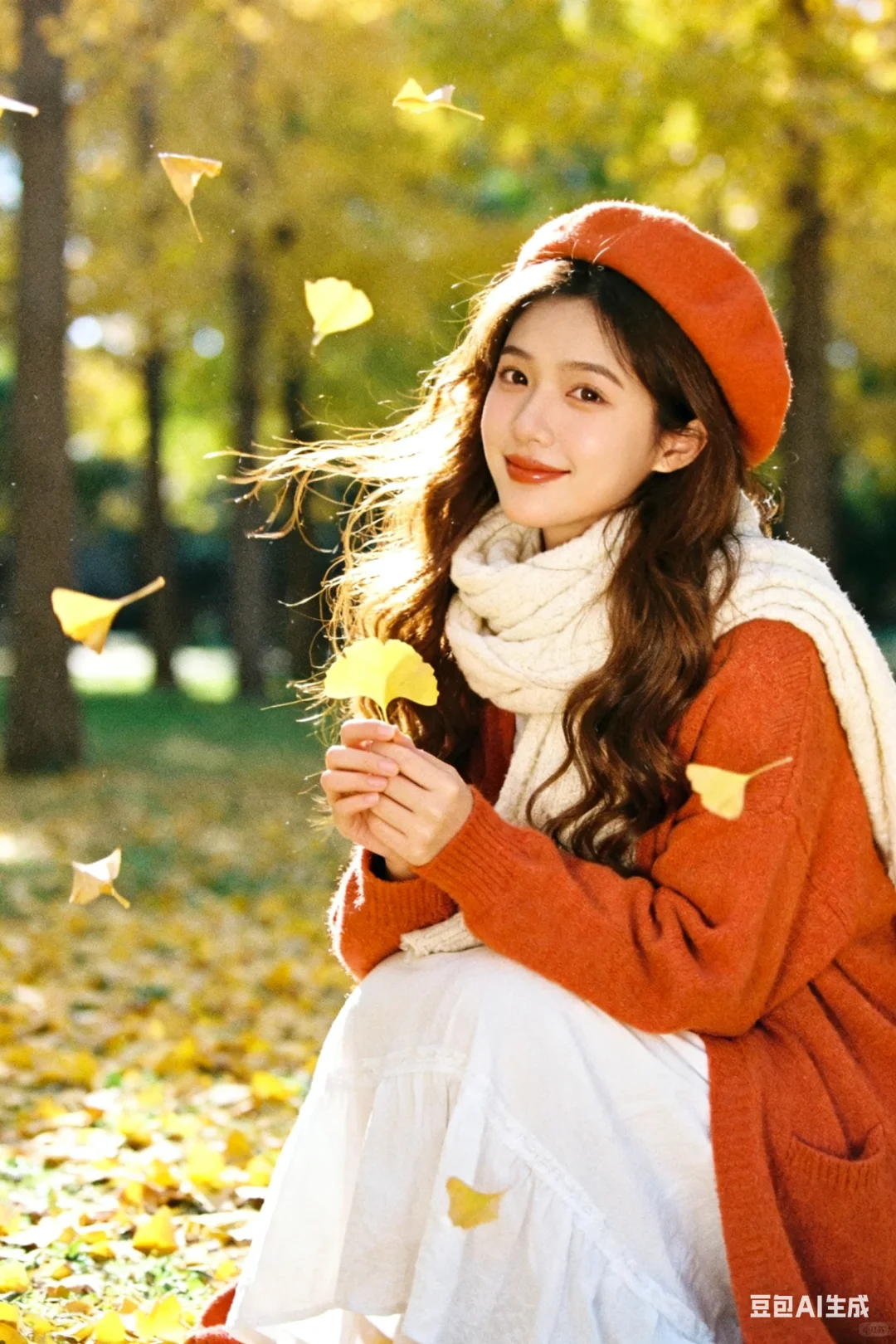 Ai写真●怎样0元生成银杏叶氛围艺术照？