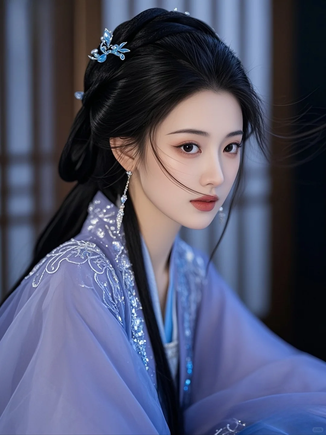 紫色古装美人，美得不食人间烟火！