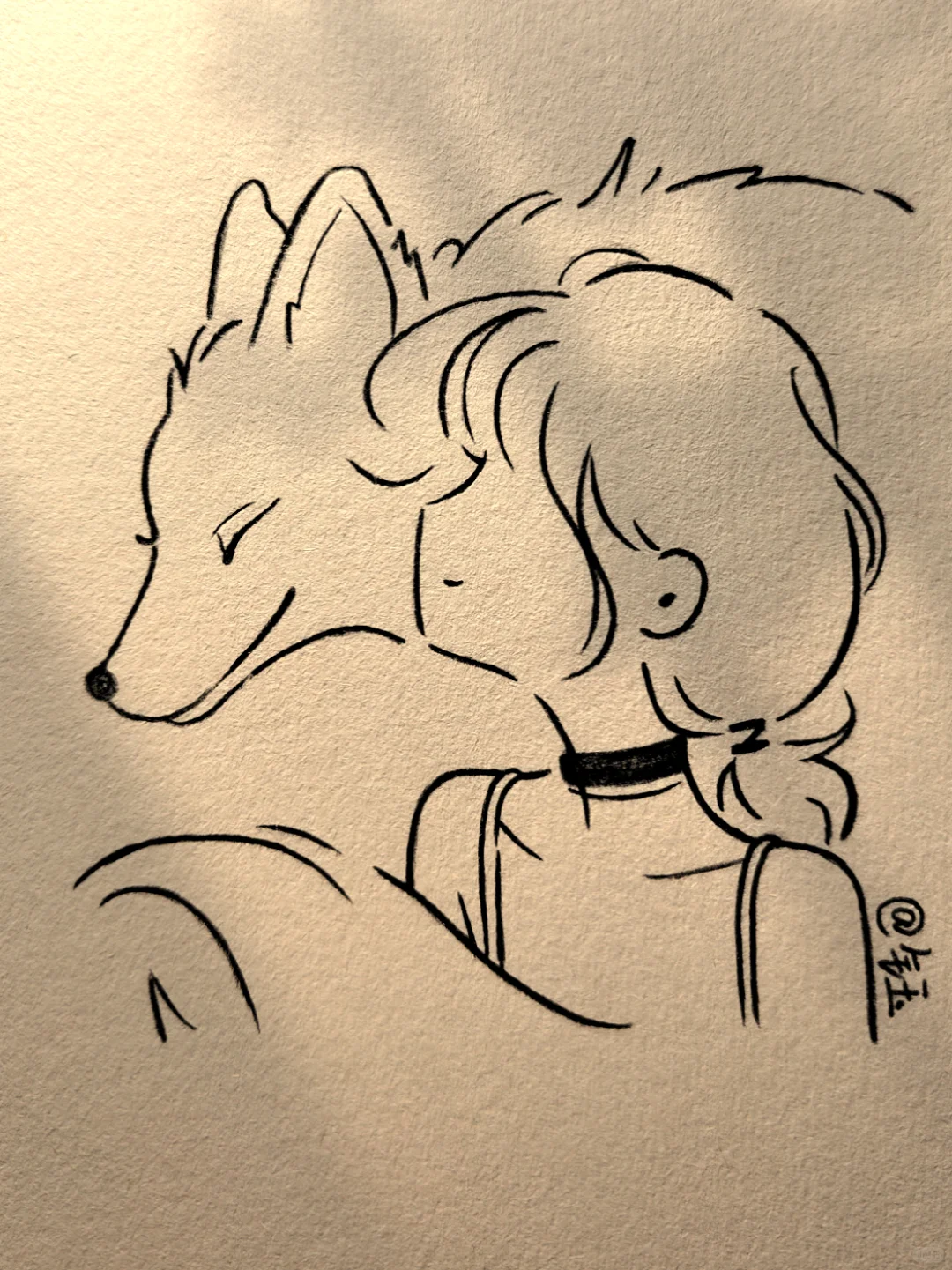 另一位女孩👧🏻和狐狸🦊，❤️❤️！