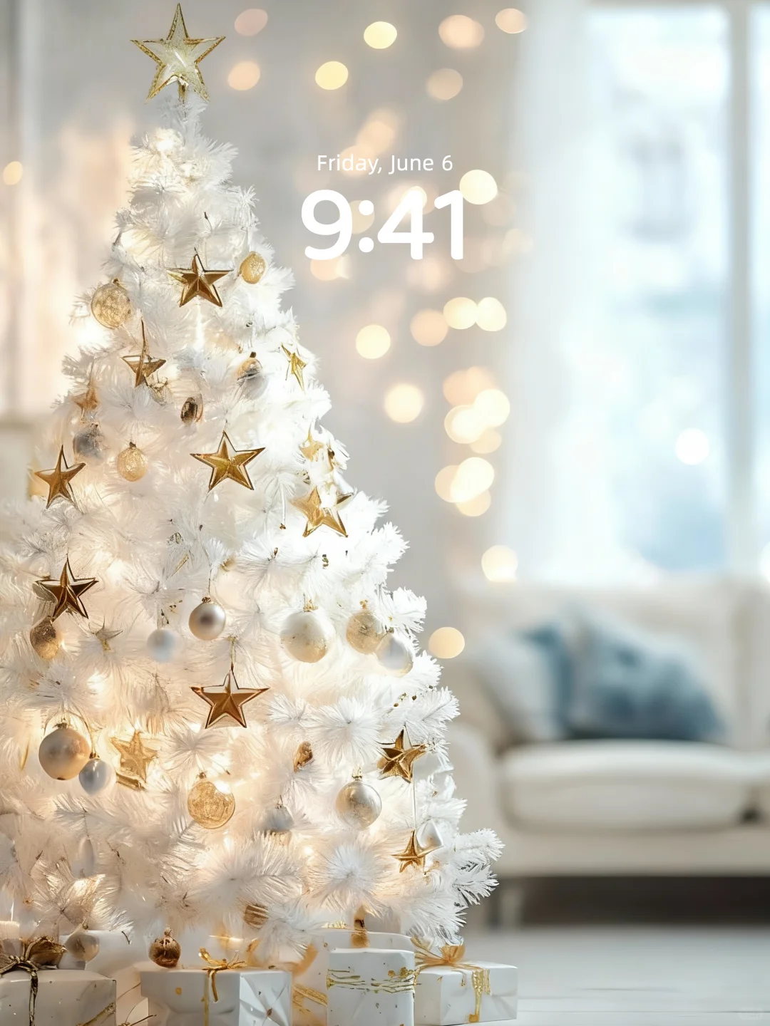 壁纸 | 星星点缀着圣诞树