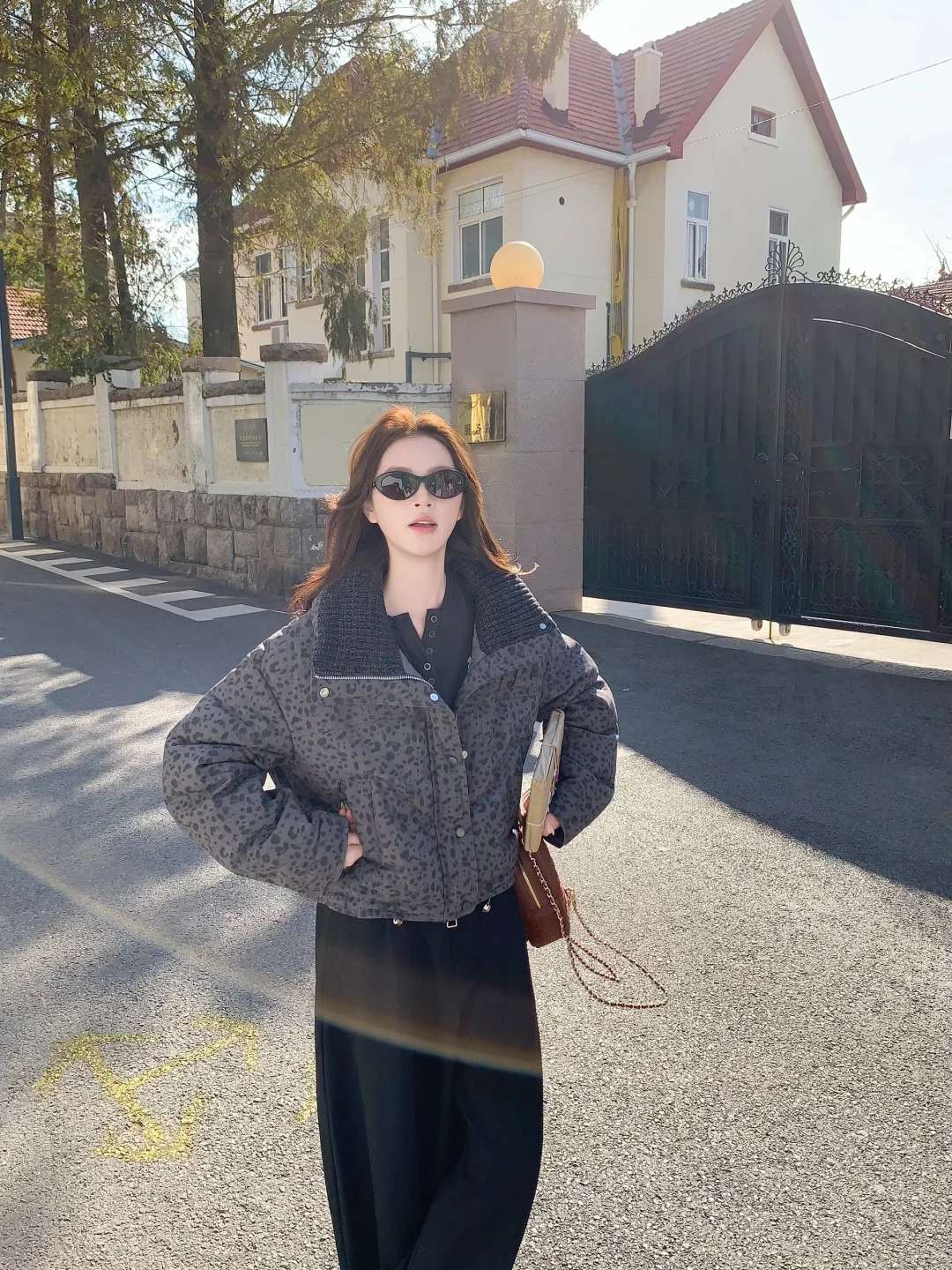 斑点羽绒服复古又俏皮✌🏻