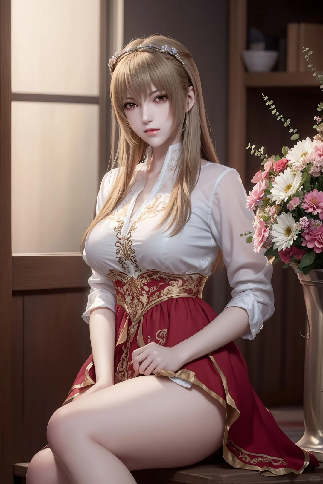 Ai绘画 作品人物二国漫女神