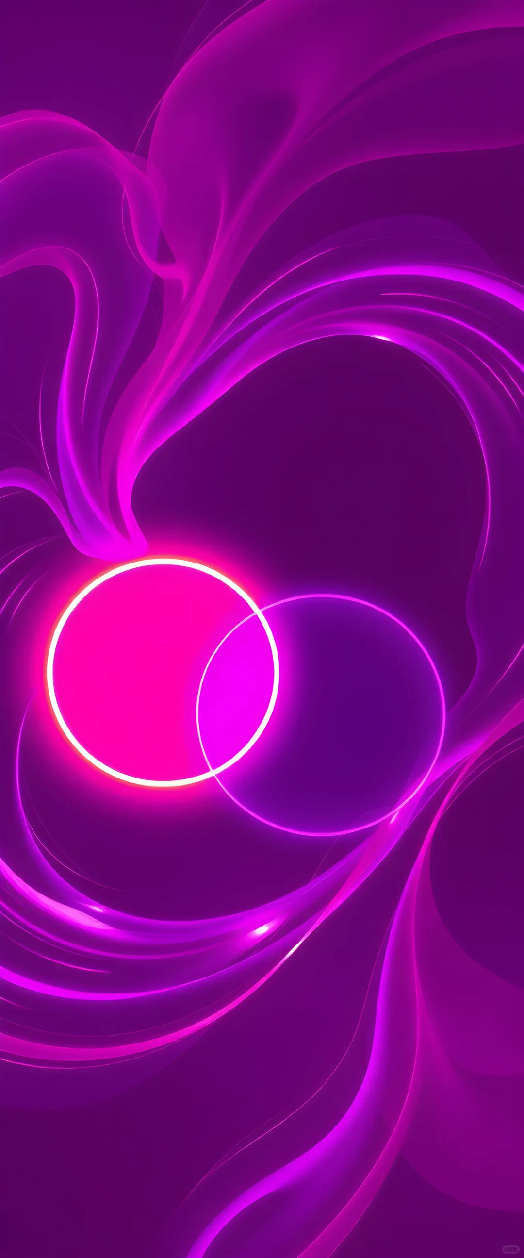 一束光，粉紫色系霓虹灯氛围感壁纸