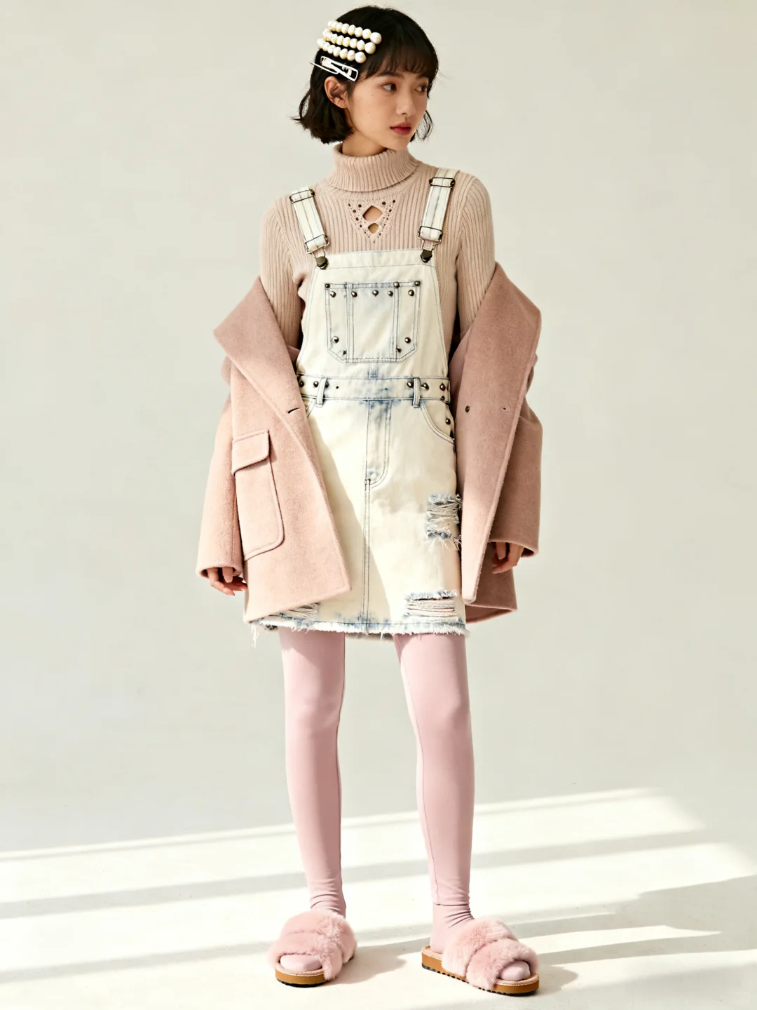 这样穿真的好甜好韩～背带裙～