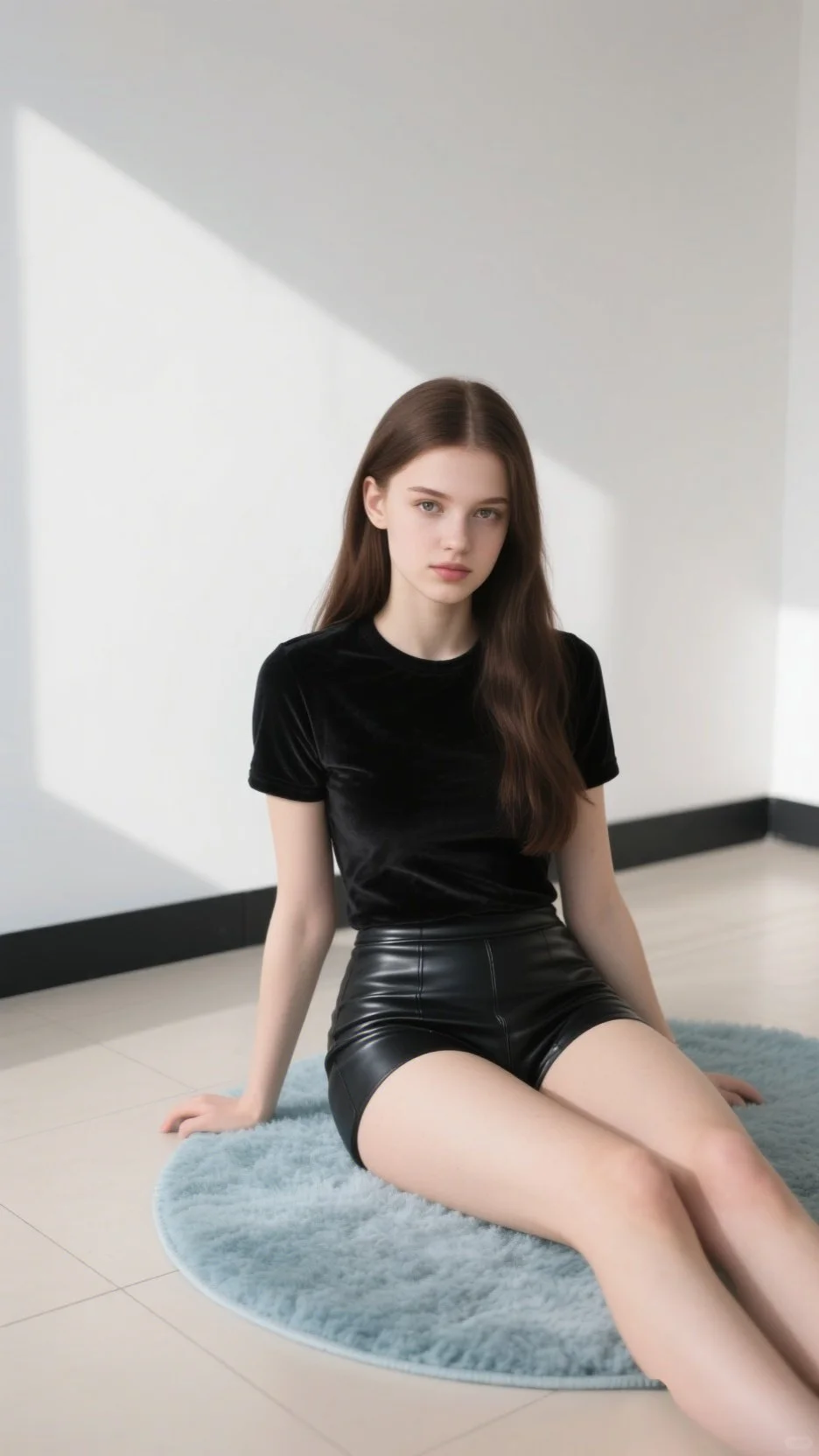 好喜欢这个质感的皮裙！！