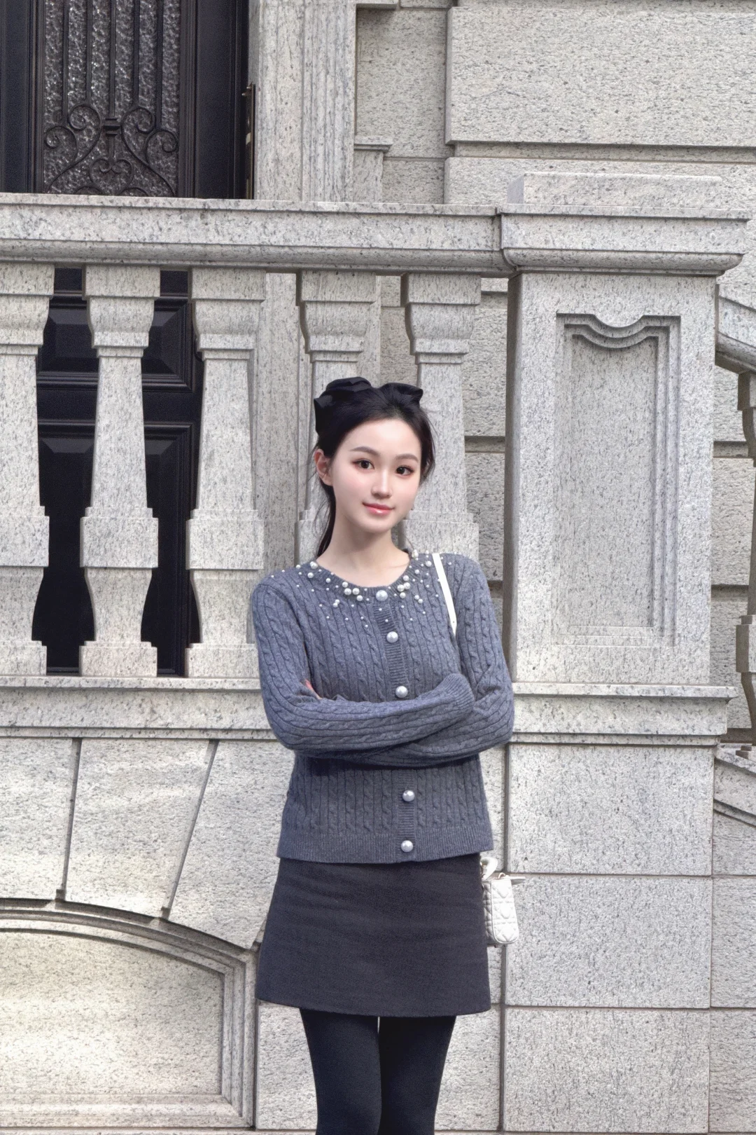 灰色连裤袜🩶秋冬不露腿穿搭的神！！