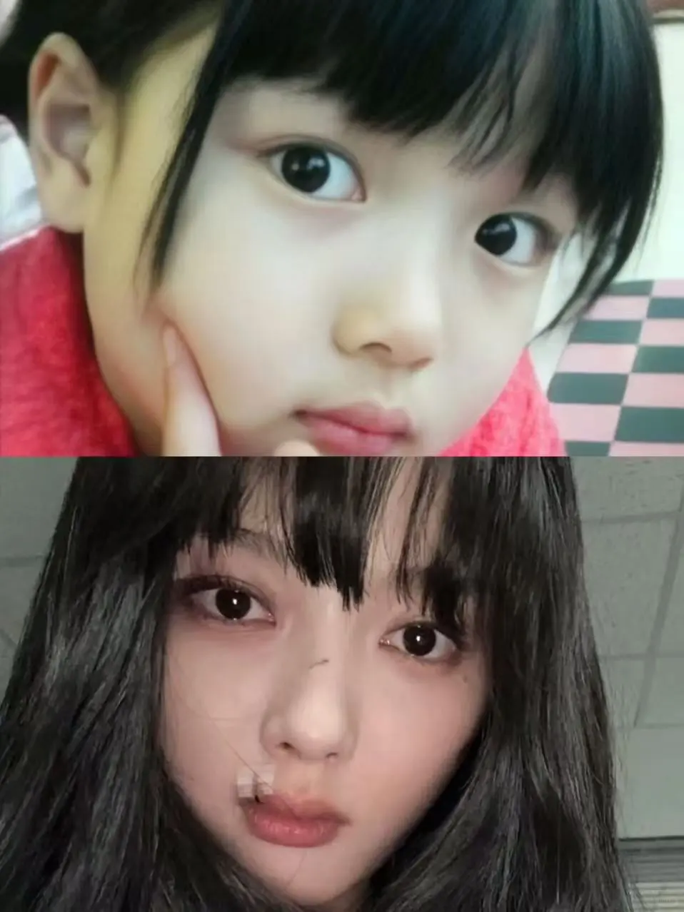 这么多年没变的是眉眼吧？