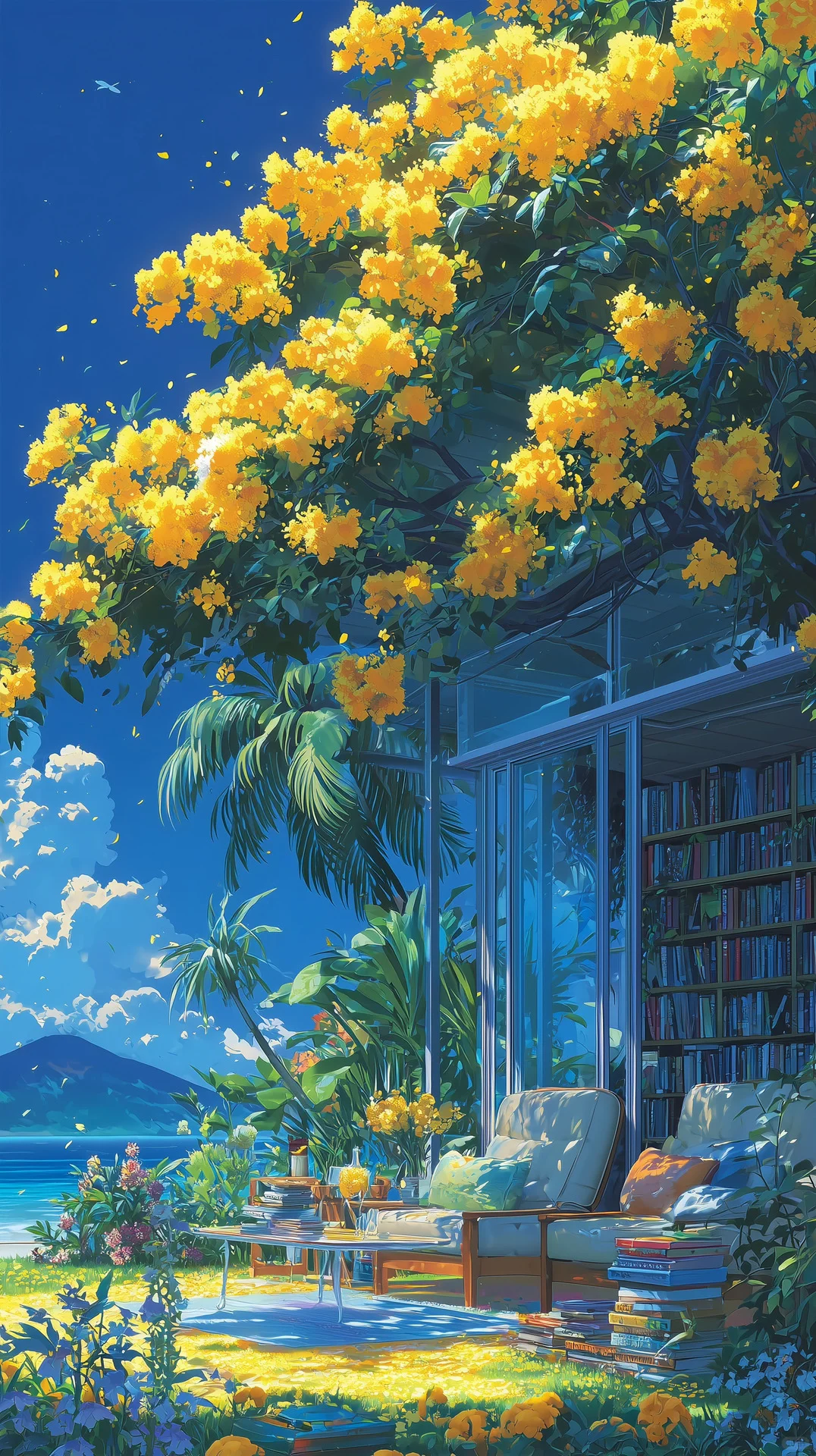 明媚蓝遇到同样明媚的黄