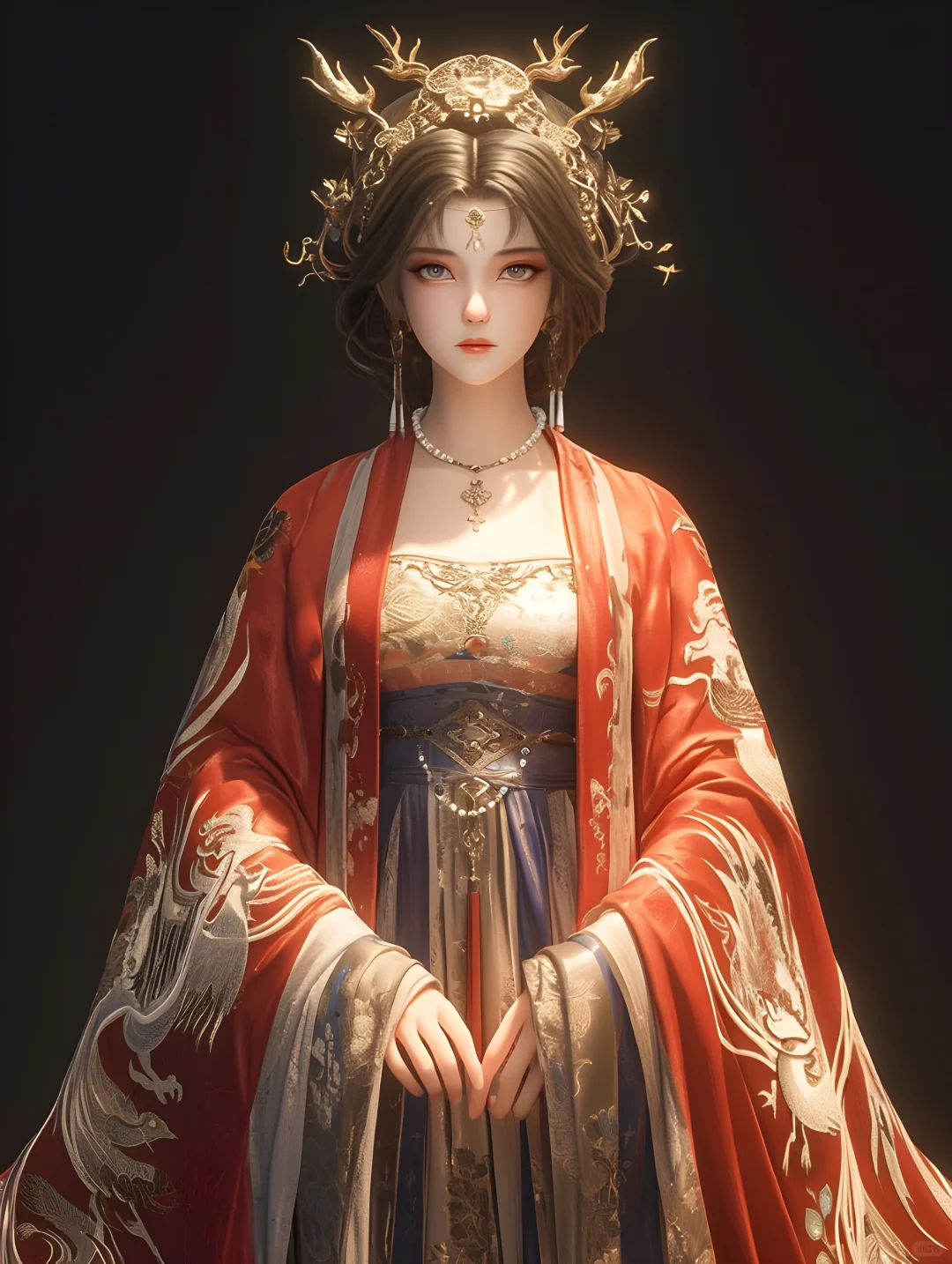 红衣翩翩，温柔如诗