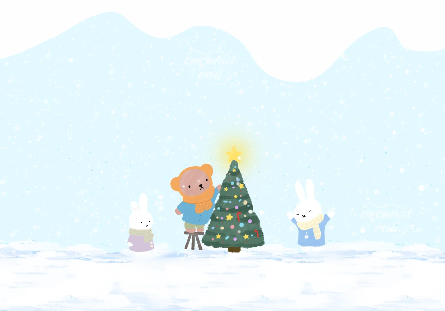 ⛄️｜🖇️⋆💭‧miffy 米菲的横屏壁纸来啦～