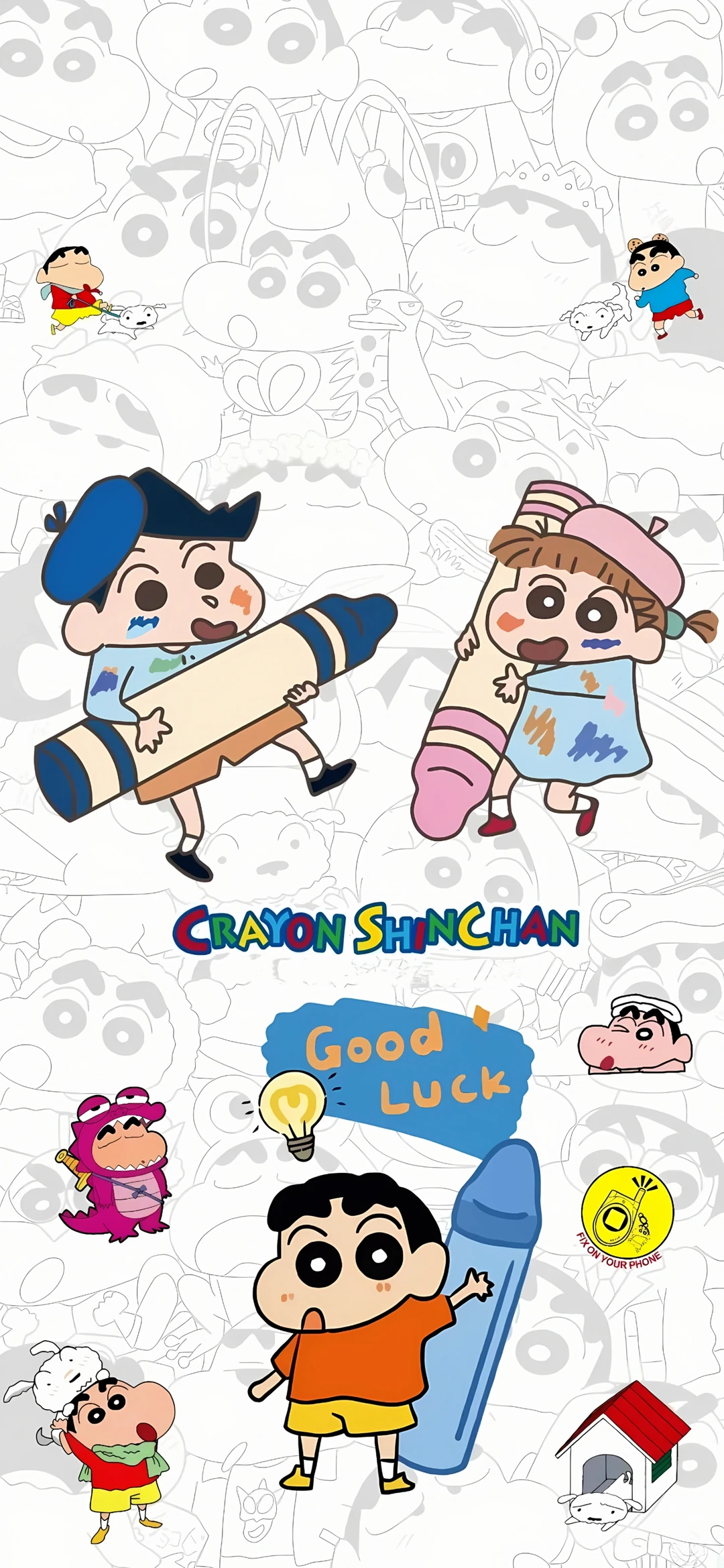 蜡笔小新高清无水印手机平板壁纸第十四弹
