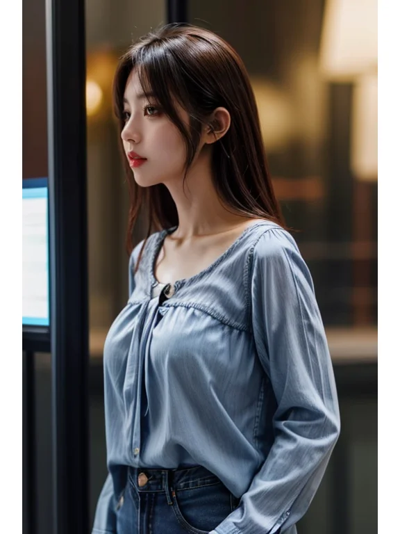 AI绘画 朋友问秋天了女生怎么在公园拍照