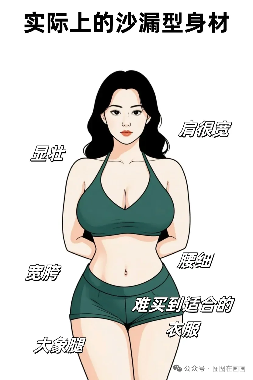 你以为的沙漏型身材vs实际上的沙漏型身材